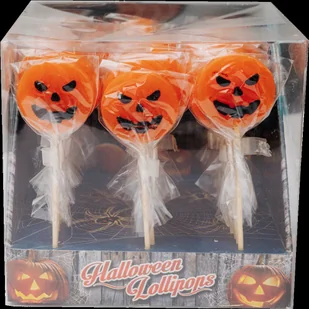 Lollipop Idealne na Halloween Lizaki w Kształcie Dyni o Smaku Owocowym 20g - Gumy do żucia, lizaki, dropsy - miniaturka - grafika 1