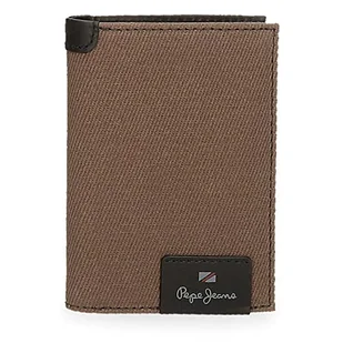 Pepe Jeans Hilltop pionowy portfel z portfelem, unikalny, Brązowy, única, Portfel pionowy z portmonetką - Koszulki i topy damskie - miniaturka - grafika 1