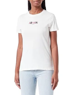 Armani Exchange Damska koszulka Colorful Armani Logo Regular Fit Crew Neck Tee, Iso, S - Koszulki i topy damskie - miniaturka - grafika 1