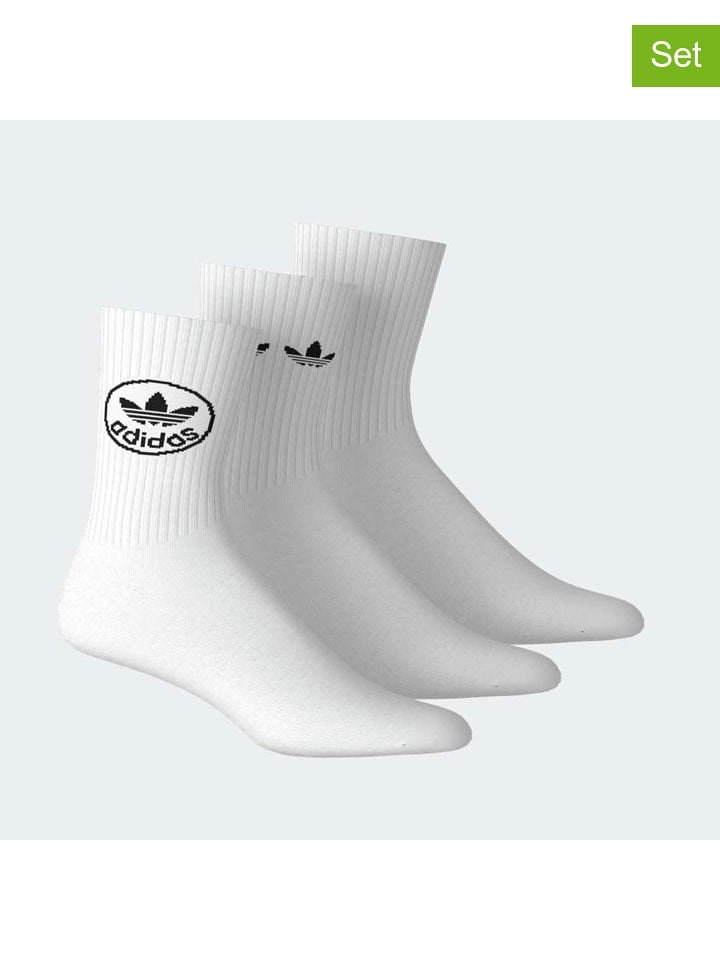 adidas Skarpety (3 pary) w kolorze białym