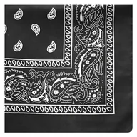 Moda i Uroda OUTLET - BANDAMKA CHUSTA BANDANA CHUSTKA NA GŁOWĘ SZYJĘ WŁOSY APASZKA BANDAMA KOLOR CZARNY - miniaturka - grafika 1