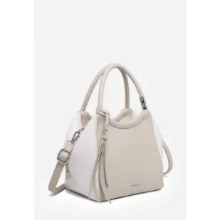 Stylowa Torebka Beżowa Torba Damska Do Ręki Dopinany Pasek LUIGISANTO - Torebki damskie Stylowa Torebka Beżowa Torba Damska Do Ręki Dopinany Pasek LUIGISANTO - Torebki damskie - miniaturka - grafika 1