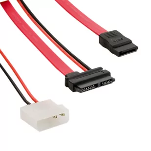 4World Kabel zasilający HDD | Sata 3 |Slimline SATA-SATA | LP4 adapter | 30cm cz (08521) - Kable komputerowe i do monitorów - miniaturka - grafika 1