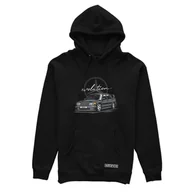 Odzież do sportów motorowych - Czarna bluza z kapturem MERCEDES 190E-L - miniaturka - grafika 1