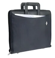 Długopisy - Wedo - Folder konferencyjny (2-pierścieniowy folder z dźwignią, uchwyt na dokumenty i płyty CD lub DVD, karty, uchwyt na długopisy, zapięcie na suwak, uchwyt na rękę), kolor czarny - miniaturka - grafika 1