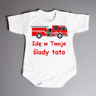 Idę w Twoje ślady Tato - STRAŻ- body niemowlęce - Body - miniaturka - grafika 1