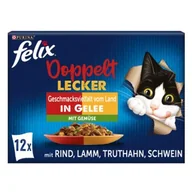 Mokra karma dla kotów - Felix Doppelt Lecker 12 x 85 g Różnorodność smaków z warzywami - miniaturka - grafika 1