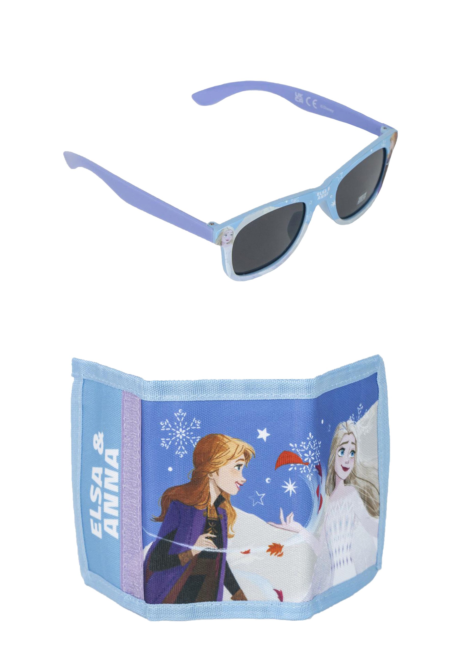 Dziecięce okulary przeciwsłoneczne z torebką dla dziewczynek Frozen - Królowa Lodu Anna i Elsa