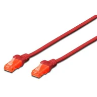 Patchcordy - Digitus RJ-45 CAT.6 0.5m czerwony DK-1612-005/R - miniaturka - grafika 1