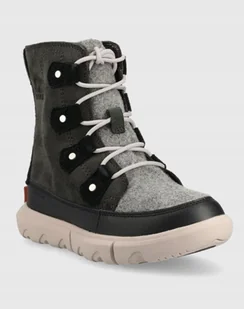 SOREL ŚNIEGOWCE DAMSKIE SZARE SZNUROWANE ZE SKÓRĄ 40 JJA - Śniegowce damskie - miniaturka - grafika 1