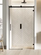 Ścianki i drzwi prysznicowe - Drzwi prysznicowe New Trendy Softi X 100x200 wnękowe czarne transparentne lewe EXK-5351 - miniaturka - grafika 1