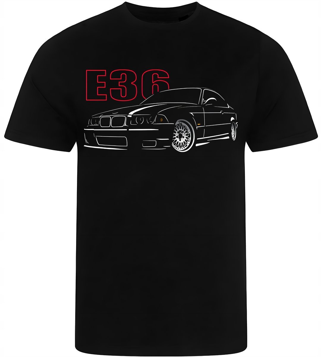 KOSZULKA MĘSKA NADRUK BMW E36 PREZENT PREMIUM S