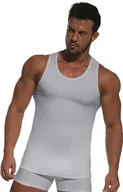 Koszulki męskie - Koszulka Authentic 213 Ribbed szary melanż Cornette - miniaturka - grafika 1
