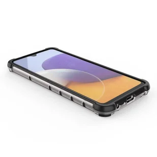 Honeycomb etui pancerny pokrowiec z żelową ramką Samsung Galaxy A22 4G zielony - Etui i futerały do telefonów - miniaturka - grafika 11
