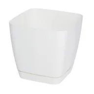 Donice - DONICZKA OSŁONKA TOSCANA KWADRATOWA BIAŁA 13 CM - miniaturka - grafika 1