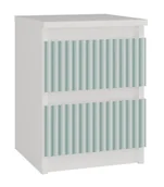 Szafy i szafki dla dzieci - Szafka nocna do pokoju dziecięcego biały + miętowy G6-B00 - miniaturka - grafika 1