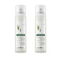 Szampony do włosów - Klorane, Suchy szampon z mleczkiem z owsa, 2x150ml - miniaturka - grafika 1