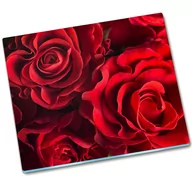 Deski do krojenia - Osłona kuchenna szklana Czerwone róże - 60x52 cm - miniaturka - grafika 1