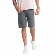 Spodenki męskie - Szorty męskie dresowe 100% bawełna BASIC grafitowe OM-SRBS-0149 V11 r. XXL - miniaturka - grafika 1