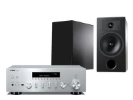 Zestawy stereo - Yamaha R-N600A (srebrny) + Tesi 3 (czarny) - miniaturka - grafika 1