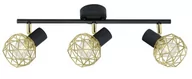 Lampy sufitowe - Candellux Lampa sufitowa reflektorek ACROBAT PLAFON LISTWA 3X40W E14 CZARNY KLOSZ ZŁOTY 93-66640 - miniaturka - grafika 1