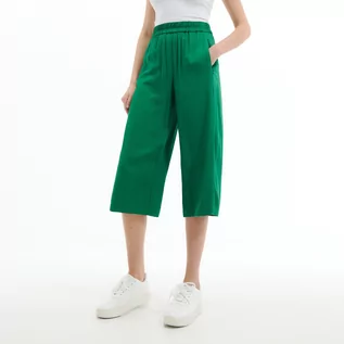 Spodnie damskie - Reserved Spodnie kuloty - Zielony - grafika 1