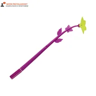 Długopisy - Długopis kulkowy niebieski Fancy Flower 80415 - miniaturka - grafika 1