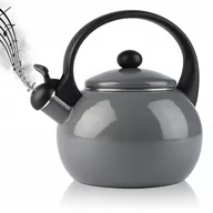 Czajniki na gaz - CZAJNIK tradycyjny EMALIOWANY SZARY Z GWIZDKIEM STALOWY 2,2 L INDUKCJA GAZ - miniaturka - grafika 1