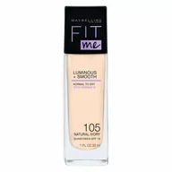 Podkłady do twarzy - Maybelline Fit Me Luminous + Smooth Foundation Rozświetlający podkład do twarzy 105 Natural Ivory 30ml - miniaturka - grafika 1