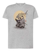 Koszulki i topy damskie - Koszulka Panda Samuraj Japonia Artystyczne Szara XL - miniaturka - grafika 1