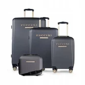 Walizki - PUCCINI Zestaw Komplet WALIZEK Podróżnych ABS Na Kółkach + Kuferek 4w1 - miniaturka - grafika 1