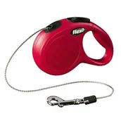 Smycze dla psów - Flexi Smycz Automatyczna Dla Psa Z Taśmą New Classic XS 3 M Czerwona - miniaturka - grafika 1