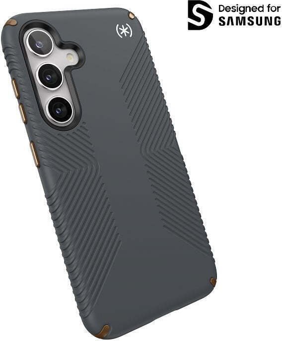 Speck Presidio2 Grip - Etui do Samsung Galaxy S24 (antracyt / chłodny brąz)