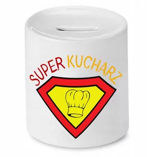 SKARBONKA DLA KUCHARZA SUPER KUCHARZ PREZENT z Nadrukiem ze Zdjęciem - Skarbonki - miniaturka - grafika 1