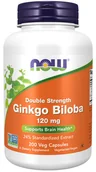 Układ moczowy i płciowy - Ginkgo Biloba 120mg 200 kapsułek NOW FOODS - miniaturka - grafika 1