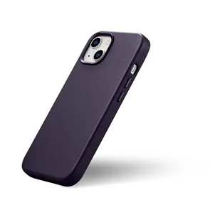 iCarer Case Leather pokrowiec etui z naturalnej skóry do iPhone 14 Plus ciemnofioletowy (kompatybilne z MagSafe) - Etui i futerały do telefonów - miniaturka - grafika 9