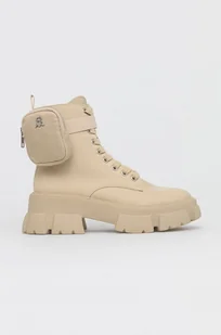 Steve Madden Workery damskie kolor beżowy na platformie - Botki damskie - miniaturka - grafika 1
