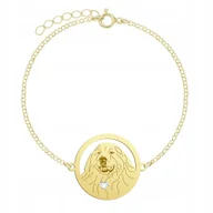 Bransoletki - Bransoletka Złota z Pirenejski Pies Górski 925 Biżuteria Kobieta GRAWER - miniaturka - grafika 1