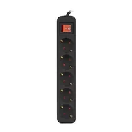 Listwy zasilające - Listwa przedluzacz 1.5m 5x230 c PS1-05F-0150-BK - miniaturka - grafika 1