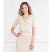 Bluzki damskie - GUESS Bluzka | Cropped Fit - miniaturka - grafika 1