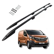 Akcesoria do bagażników dachowych - Relingi dachowe OPEL VIVARO RENAULT TRAFIC TALENTO NV300 2014- LONG CZARNE - miniaturka - grafika 1