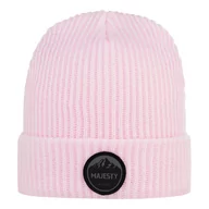 Czapki damskie - Czapka zimowa ocieplana Majesty Classic Beanie różowa - miniaturka - grafika 1