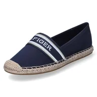 Espadryle damskie - Tommy Hilfiger Damskie płaskie espadryle z pojedynczą parcią, Space Blue, 36 EU, niebieski (Kosmiczny Błękit), 36 EU - miniaturka - grafika 1