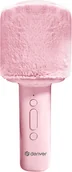 Głośniki przenośne - Głośnik Denver Mikrofon z głośnikiem BT do karaoke KMS-30 różowy - miniaturka - grafika 1