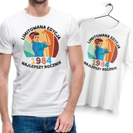 Koszulki męskie - Prezent Na 40 30 18 Urodziny Koszulka Męska Biała Wybór Trwałego Nadruku - miniaturka - grafika 1