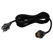Lampy ogrodowe - Newgarden Lampki sznurkowe czarne z wtyczką i gniazdem E27 5m IP54 - Arteixo - miniaturka - grafika 1
