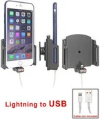 Uchwyty samochodowe do telefonów - Uchwyt do Apple iPhone Xs Max w cienkim futerale z możliwością wpięcia kabla lightning USB - miniaturka - grafika 1