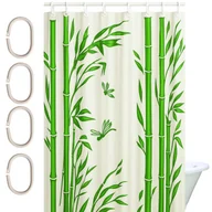 Zasłony prysznicowe - Zasłona prysznicowa Estiva PEVA 180x200 wzór bambus - miniaturka - grafika 1