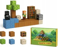 Klocki - KLOCKI MAGNETYCZNE SZEŚCIANY 50 KLOCKÓW 2 FIGURKI DEDYKOWANE KARTONIKU - miniaturka - grafika 1