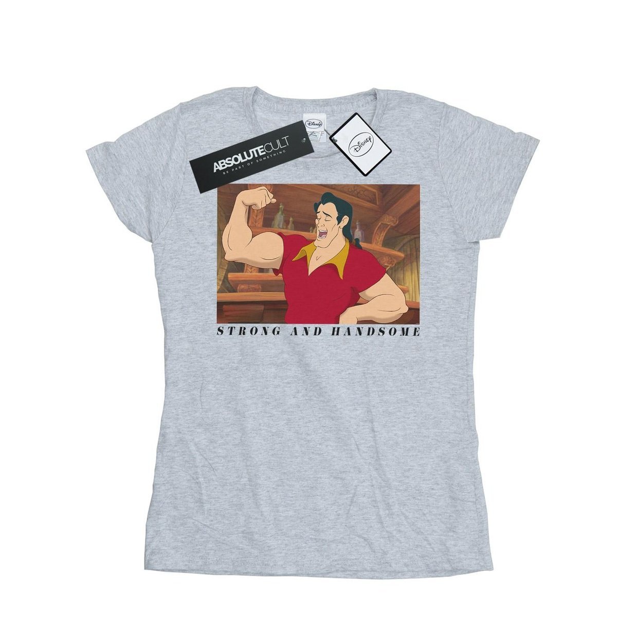 Disney Koszulka Damska / Damska Beauty And The Beast Handsome Brute Cotton T-Shirt (XL 8,5-9 / Jasnoszary)